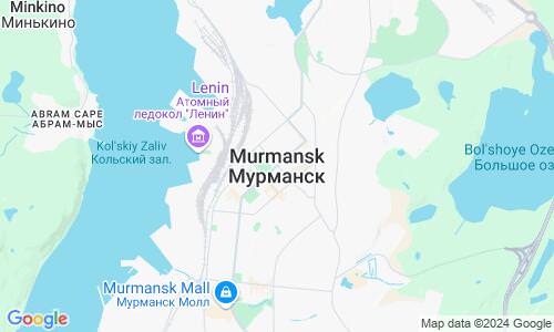Ausschnitt der Weltkarte zu Murmansk