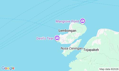 Ausschnitt der Weltkarte zu Mushroom Beach