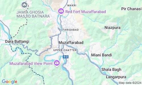 Ausschnitt der Weltkarte zu Muzaffarabad
