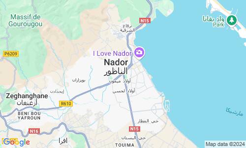 Ausschnitt der Weltkarte zu Nador
