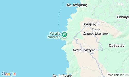 Ausschnitt der Weltkarte zu Navagio Beach