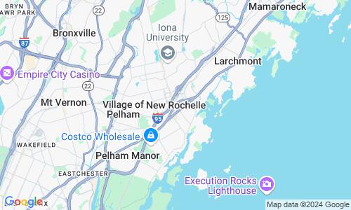 Ausschnitt der Weltkarte zu New Rochelle
