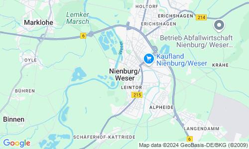 Ausschnitt der Weltkarte zu Nienburg/Weser