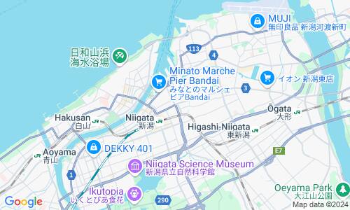 Ausschnitt der Weltkarte zu Niigata