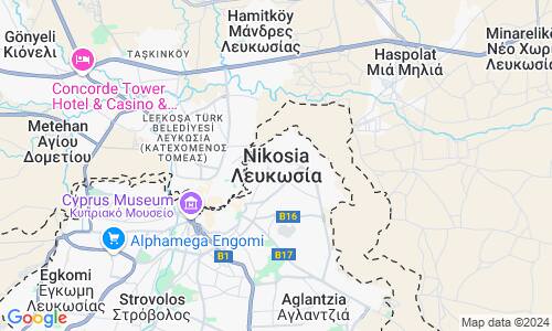 Ausschnit der Weltkarte zu Nikosia
