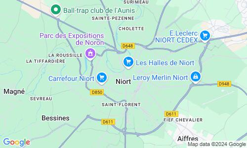 Ausschnitt der Weltkarte zu Niort