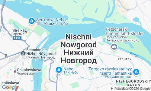 Ausschnitt der Weltkarte zu Nischni Nowgorod