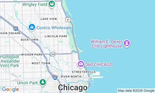 Ausschnitt der Weltkarte zu North Avenue Beach