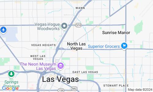 Ausschnitt der Weltkarte zu North Las Vegas
