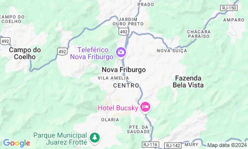 Ausschnitt der Weltkarte zu Nova Friburgo
