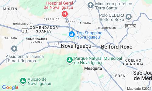 Ausschnitt der Weltkarte zu Nova Iguaçu