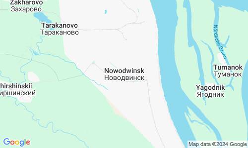 Ausschnitt der Weltkarte zu Nowodwinsk
