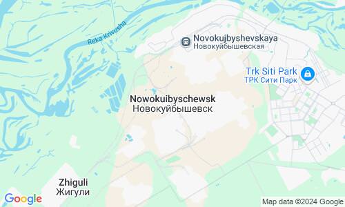 Ausschnitt der Weltkarte zu Nowokuibyschewsk