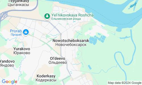 Ausschnitt der Weltkarte zu Nowotscheboksarsk