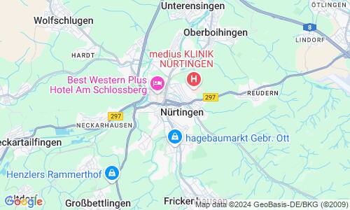 Ausschnitt der Weltkarte zu Nürtingen