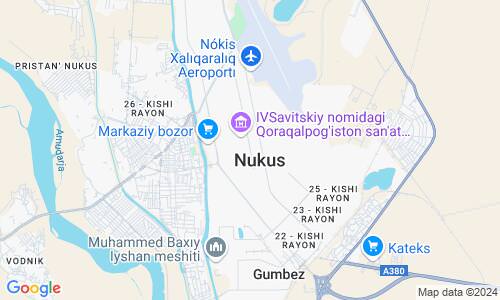 Ausschnitt der Weltkarte zu Nukus