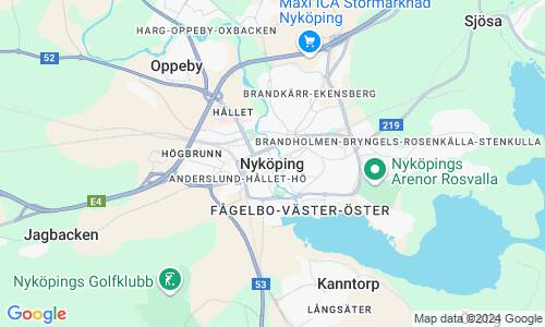 Ausschnitt der Weltkarte zu Nyköping