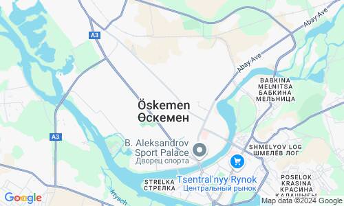 Ausschnitt der Weltkarte zu Öskemen