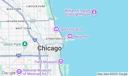 Ausschnitt der Weltkarte zu Ohio Street Beach