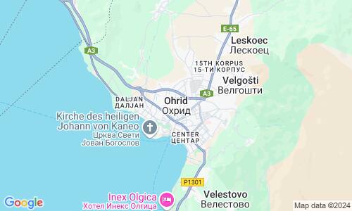 Ausschnitt der Weltkarte zu Ohrid