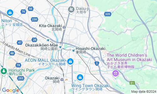 Ausschnitt der Weltkarte zu Okazaki