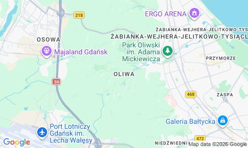 Ausschnitt der Weltkarte zu Oliwa Beach