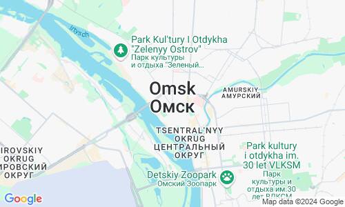 Ausschnitt der Weltkarte zu Omsk