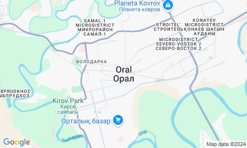 Ausschnitt der Weltkarte zu Oral