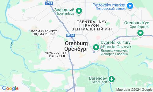 Ausschnitt der Weltkarte zu Orenburg