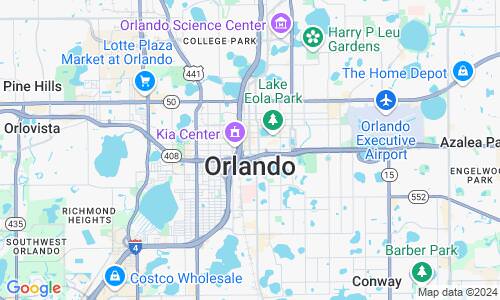Ausschnit der Weltkarte zu Orlando