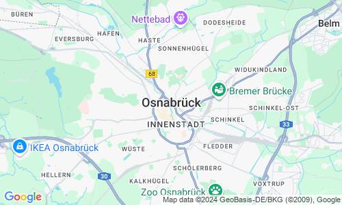 Ausschnitt der Weltkarte zu Osnabrück