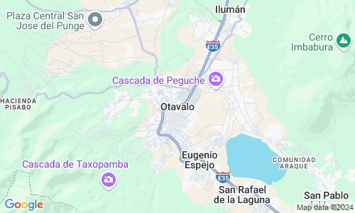 Ausschnitt der Weltkarte zu Otavalo