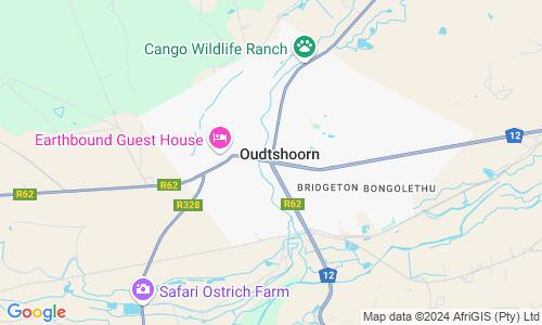 Ausschnitt der Weltkarte zu Oudtshoorn