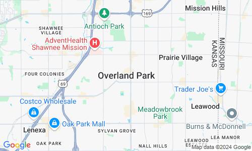 Ausschnitt der Weltkarte zu Overland Park