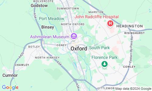 Ausschnit der Weltkarte zu Oxford