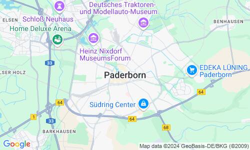 Ausschnitt der Weltkarte zu Paderborn