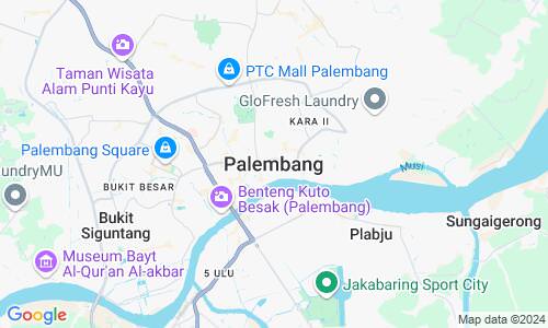 Ausschnitt der Weltkarte zu Palembang
