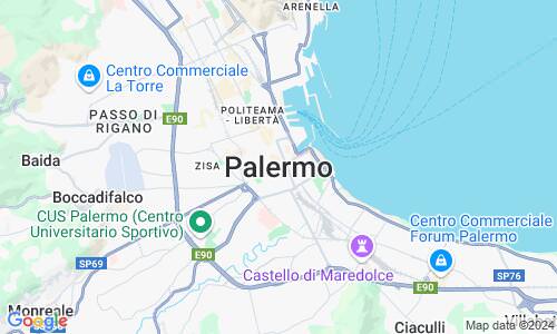 Ausschnit der Weltkarte zu Palermo