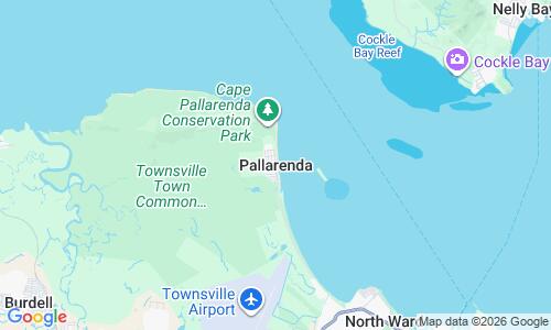 Ausschnitt der Weltkarte zu Pallarenda Beach