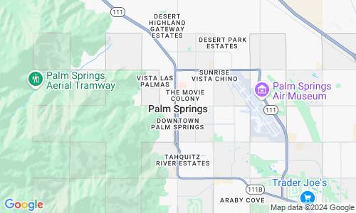 Ausschnitt der Weltkarte zu Palm Springs
