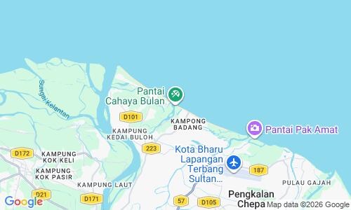 Ausschnitt der Weltkarte zu Pantai Cahaya Bulan