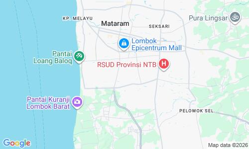 Ausschnitt der Weltkarte zu Pantai Gili Meno