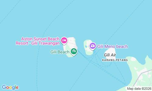 Ausschnitt der Weltkarte zu Pantai Gili Trawangan