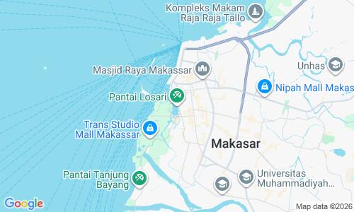 Ausschnitt der Weltkarte zu Pantai Losari