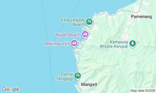 Ausschnitt der Weltkarte zu Pantai Malimbu