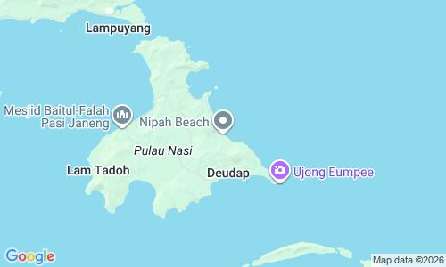 Ausschnitt der Weltkarte zu Pantai Nipah