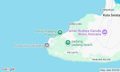 Ausschnitt der Weltkarte zu Pantai Padang