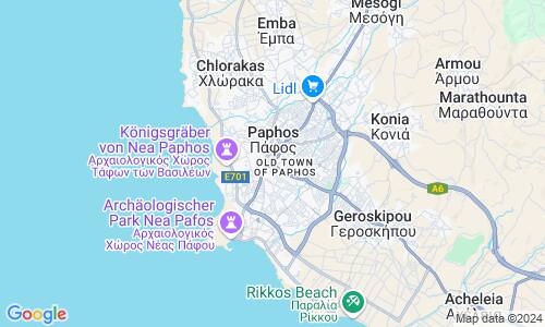 Ausschnit der Weltkarte zu Paphos