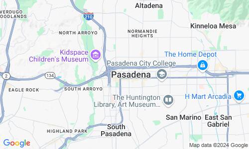 Ausschnitt der Weltkarte zu Pasadena