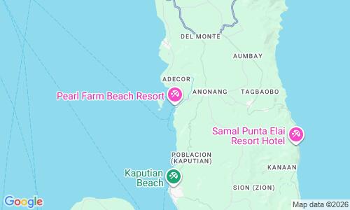 Ausschnitt der Weltkarte zu Pearl Farm Beach Resort